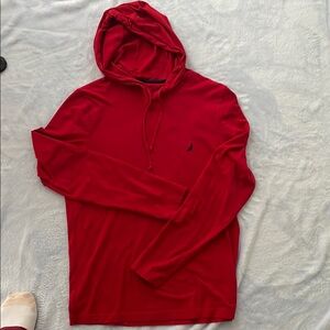Nautica Men's Red Hoodie Shirt